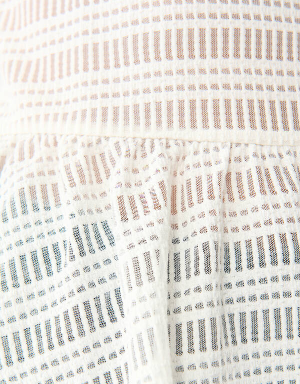 Mesh Structuur Blouse Gebroken Wit SHOEBY WOMEN