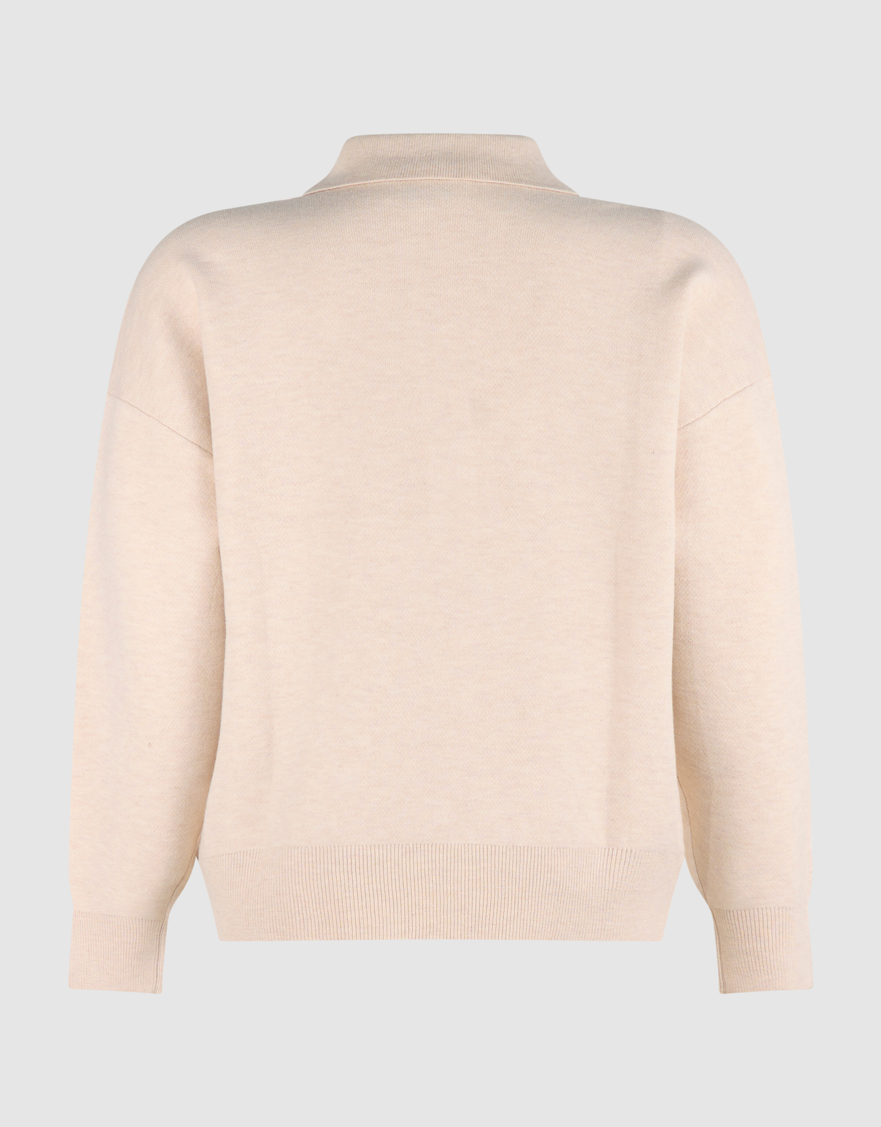 Oversized Polo Gebreide Trui Ecru SHOEBY WOMEN