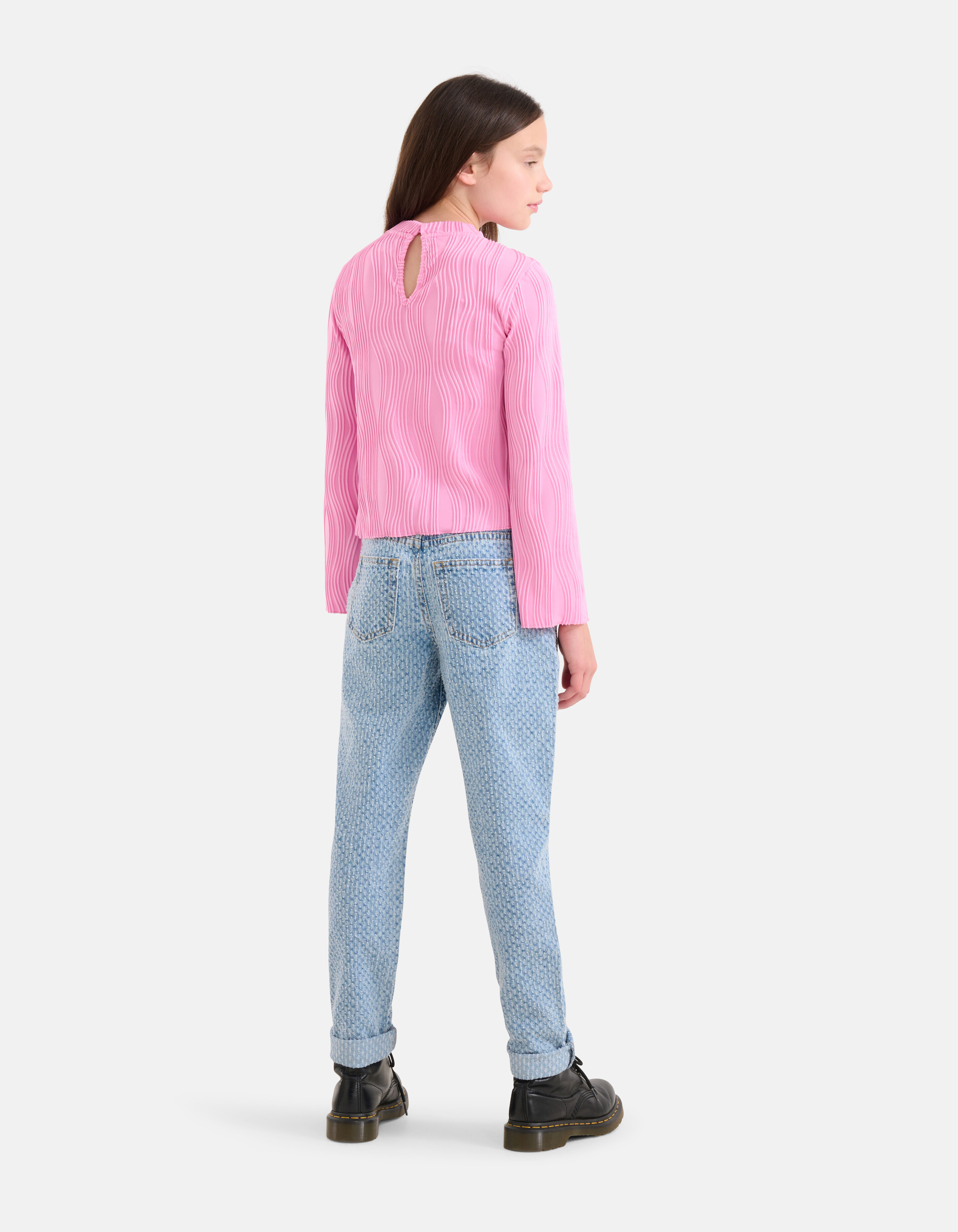 Structuur Straight Jeans Bleached SHOEBY GIRLS