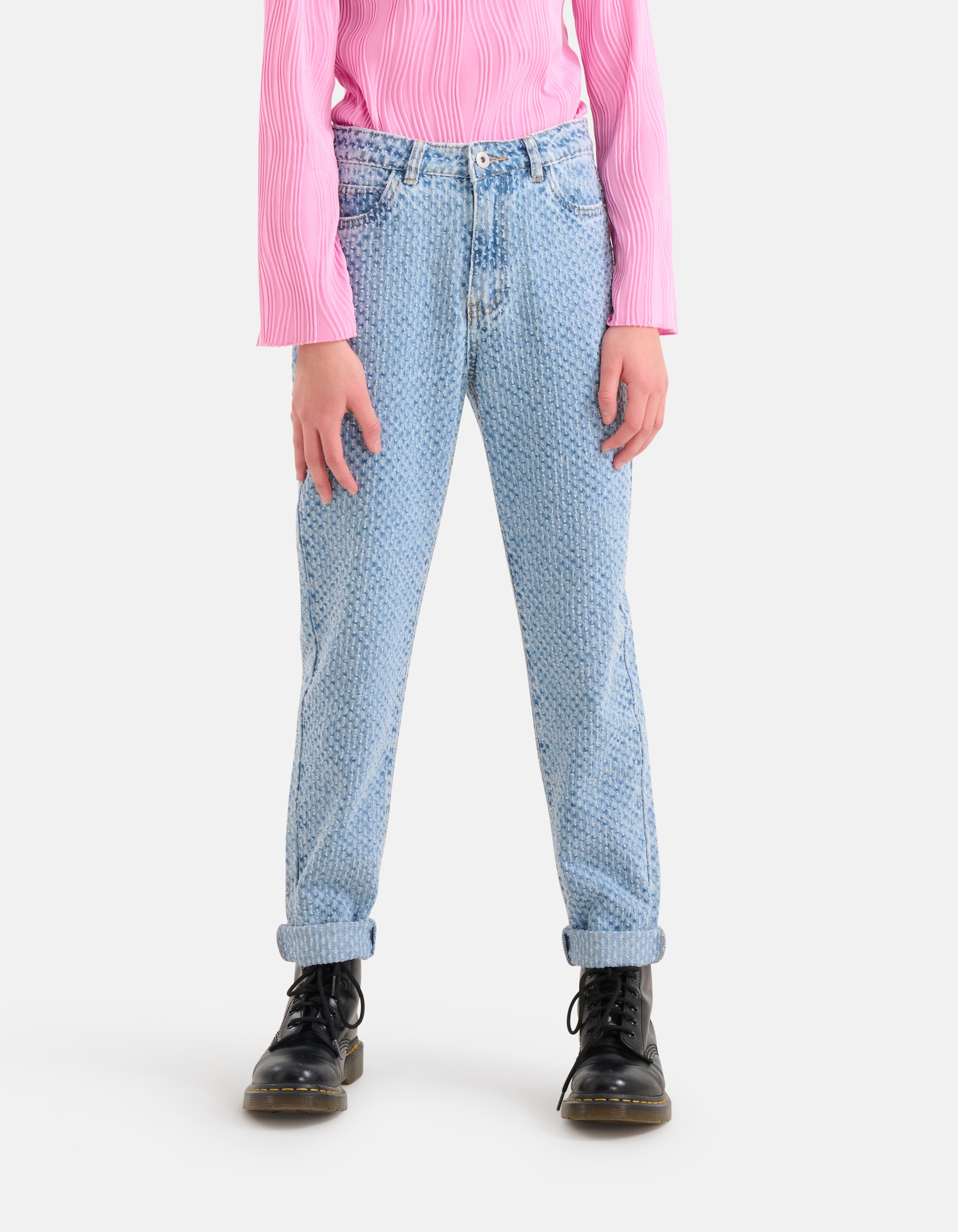 Structuur Straight Jeans Bleached SHOEBY GIRLS