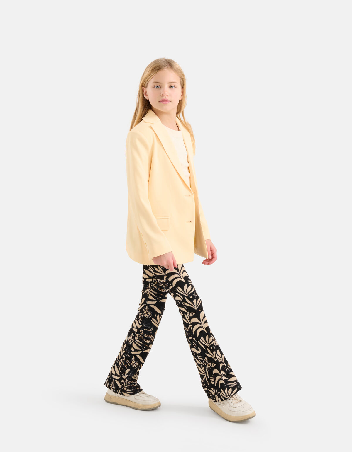 Grafische Flared Legging Zwart/Beige SHOEBY GIRLS