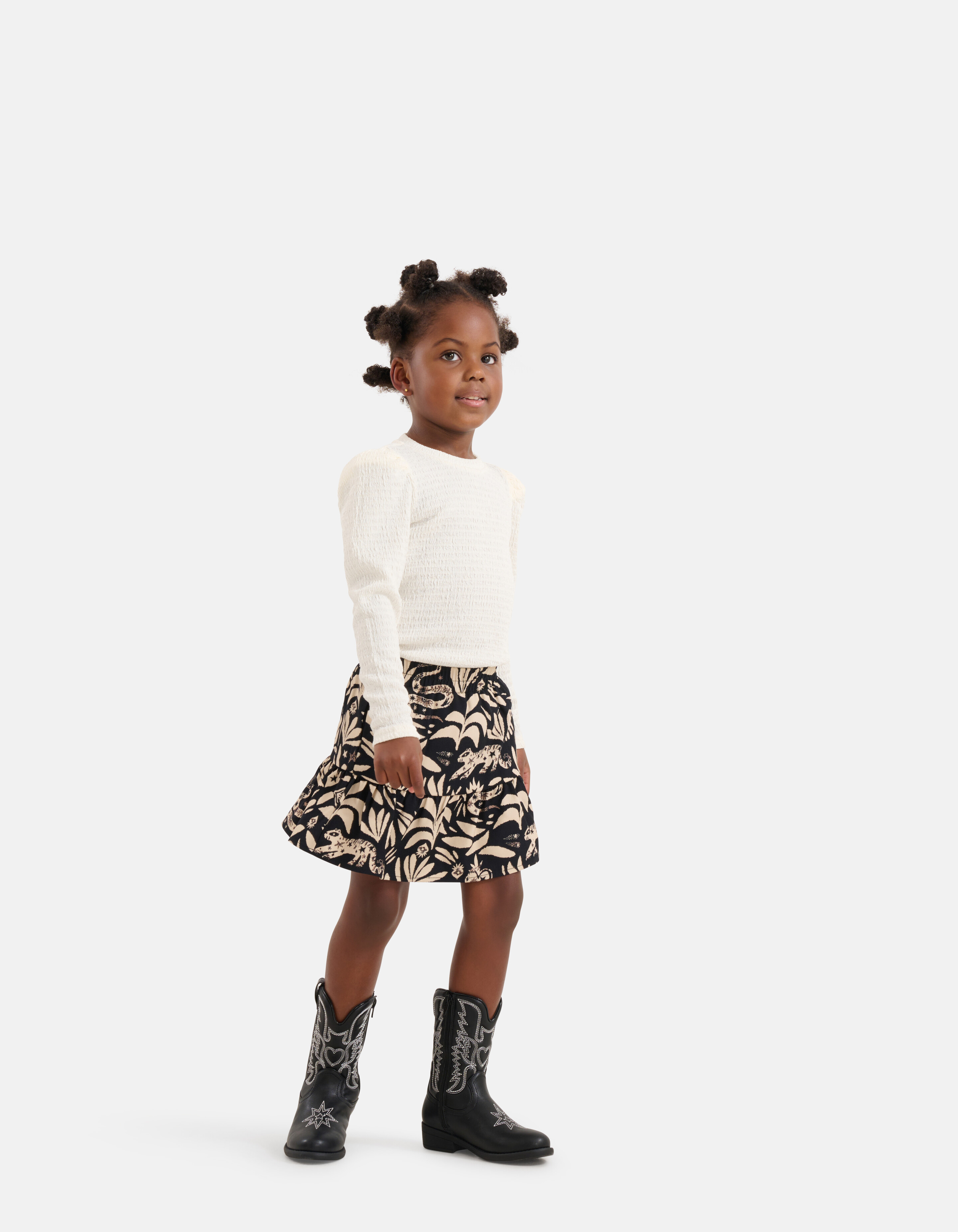 Grafische Rok Zwart SHOEBY GIRLS