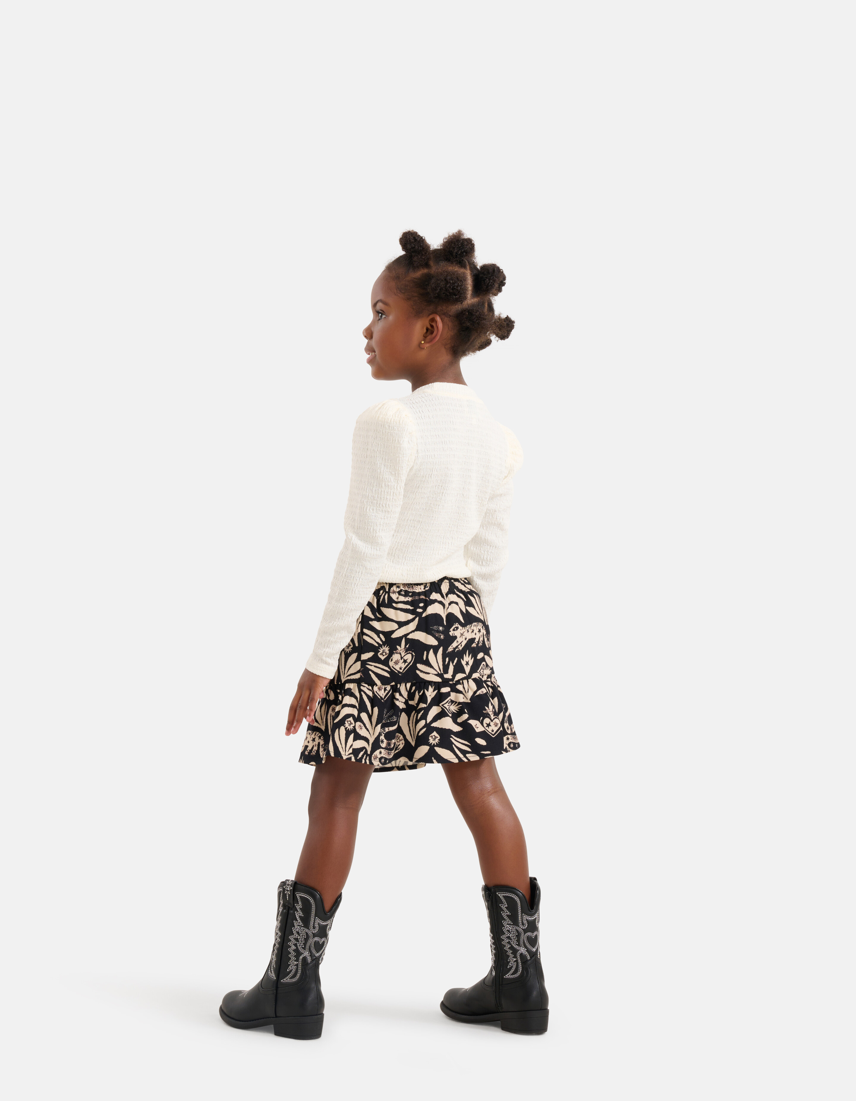 Grafische Rok Zwart SHOEBY GIRLS